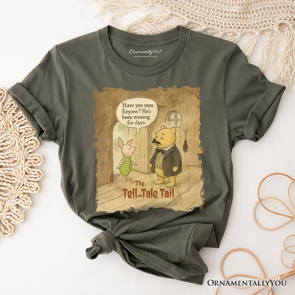 Edgar Allan Winnie-the-Pooh T-Shirt, 1926 A.A. Milne Vintage Halloween Mystery Tale Tee