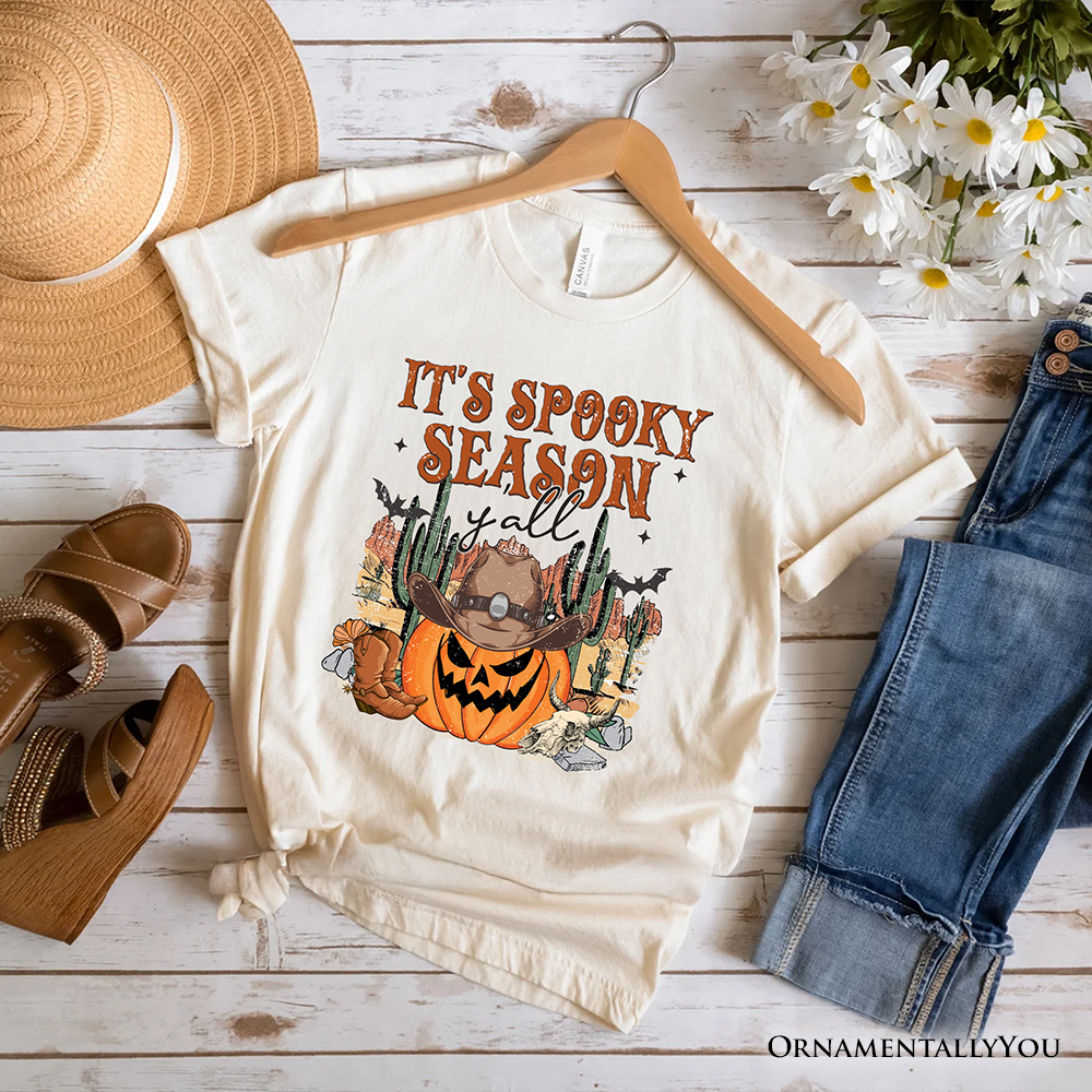 It's Spooky Season Y'all T-Shirt, Funny Western Halloween Tee for Pumpkin Cowboys