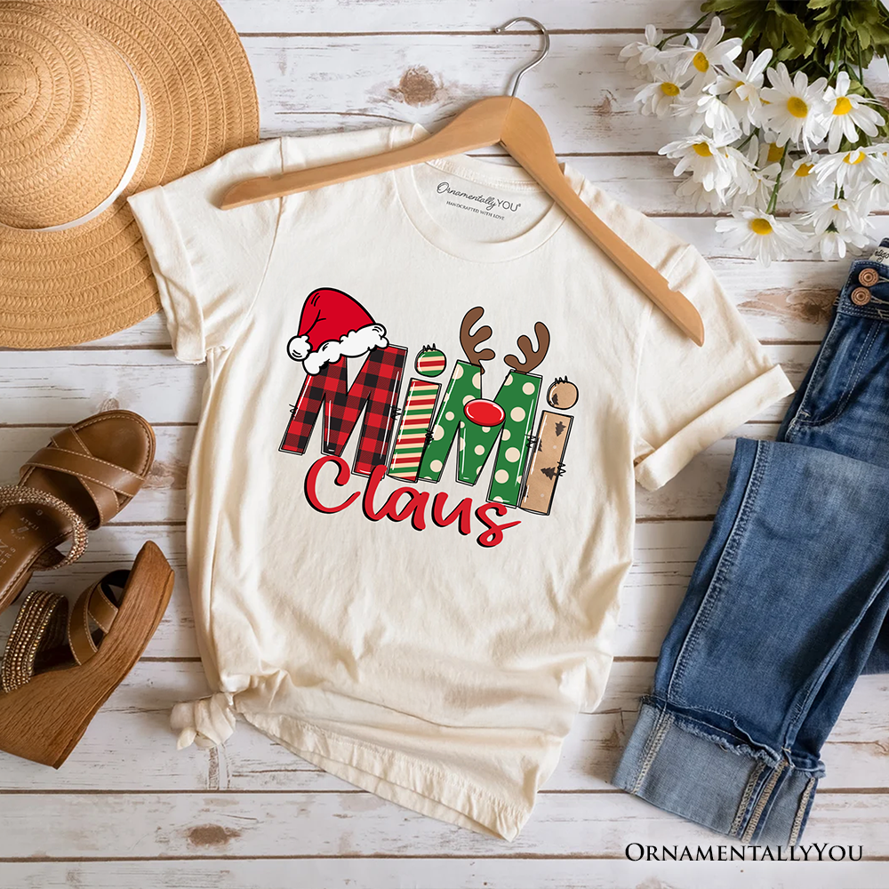 Mimi Claus Retro Christmas T-Shirt, Matching Family Holiday Tee