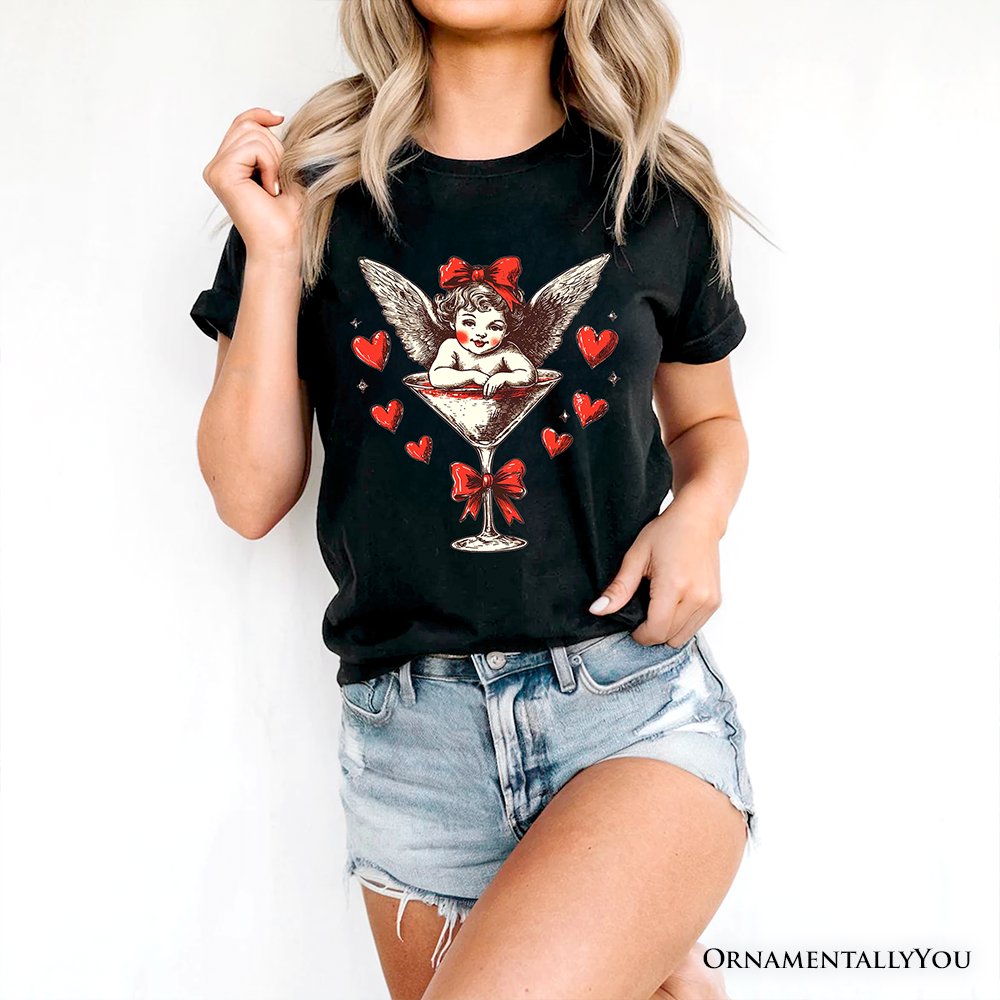 Retro Coquette Cupid Valentine T-Shirt, Galentine Tee