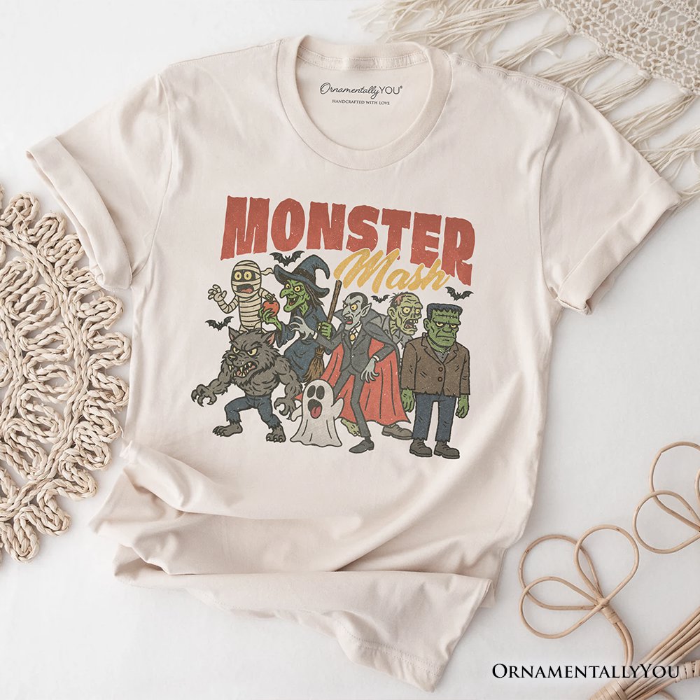 Vintage Monster Mash T-Shirt, Retro Halloween Friends Tee