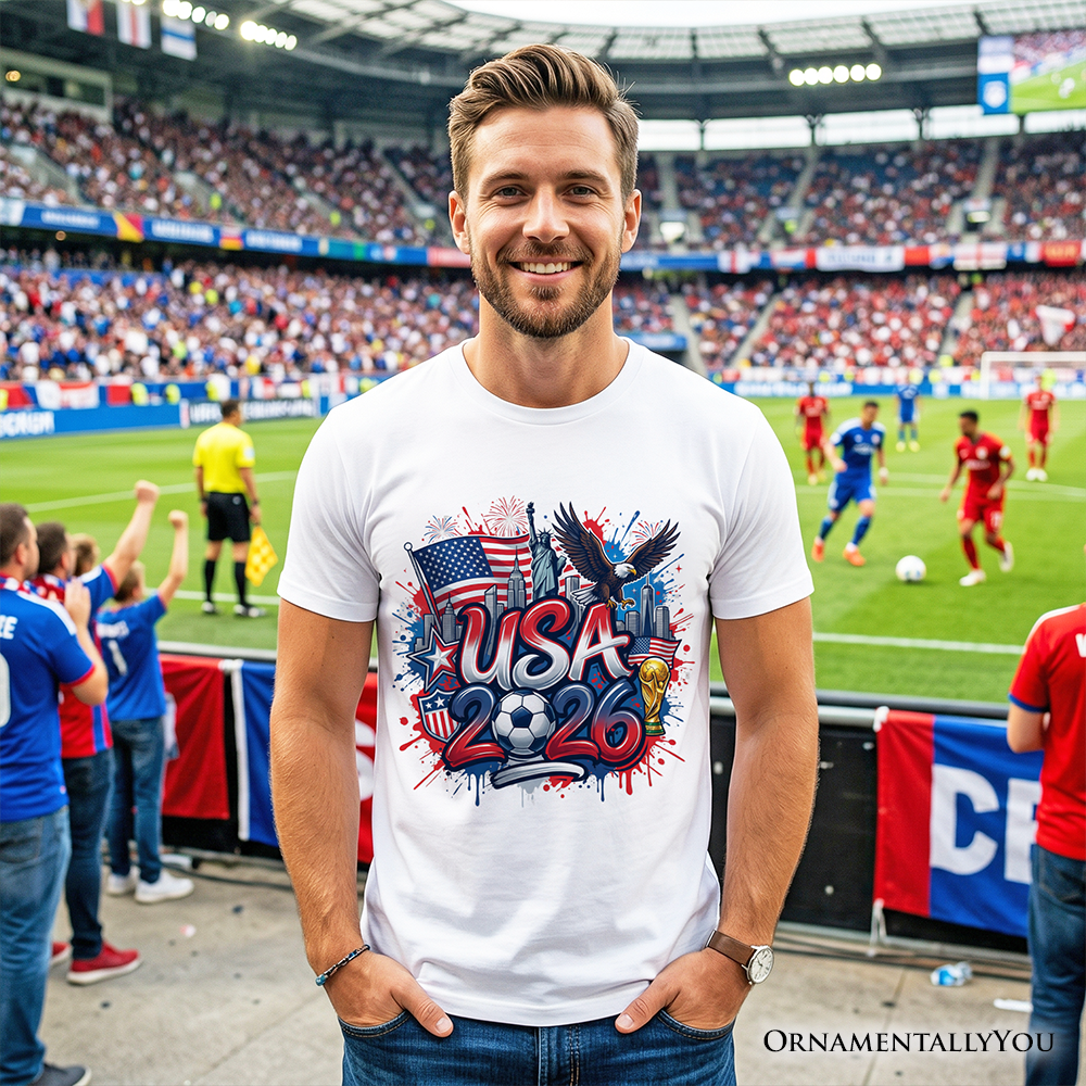 USA 2026 FIFA World Cup Soccer T-Shirt, Fans Football Tee