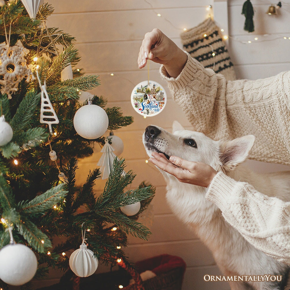 Enchanting Scotland Christmas Ornament, Celtic Culture and Heritage Edinburgh Souvenir and Gift
