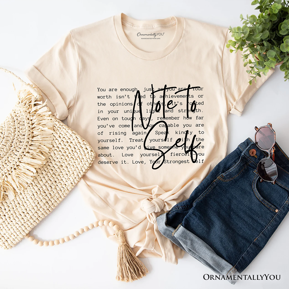 Note To Self Mental Health T-Shirt, Motivational Definition Tee