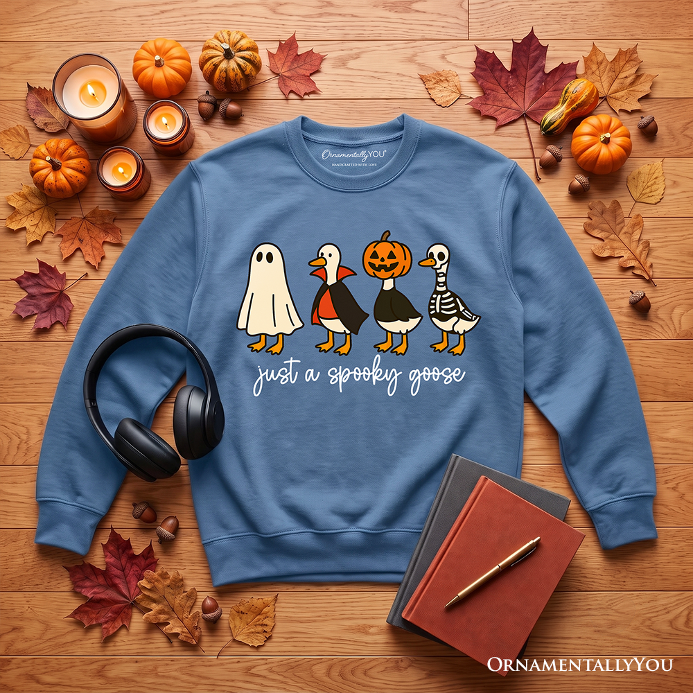 Just a Spooky Goose Sweatshirt, Funny Halloween Costumes Sweater