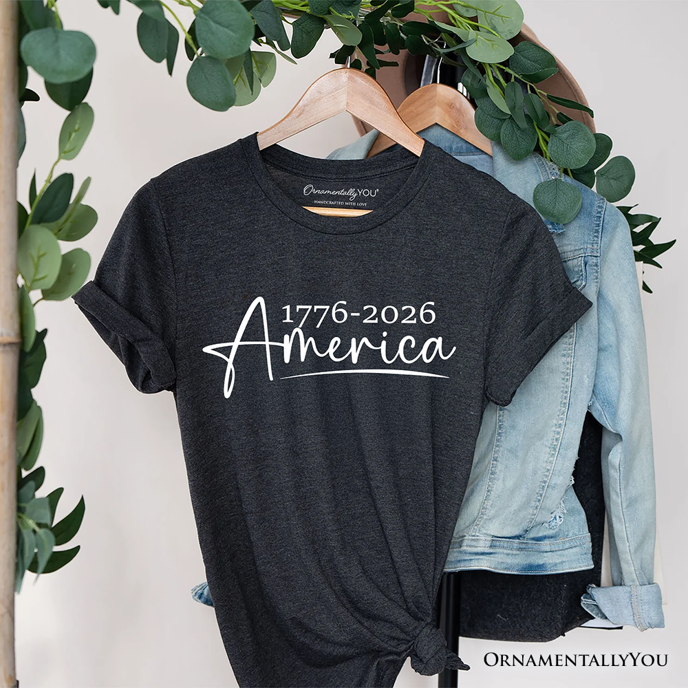 250 Years American Anniversary T-Shirt, 4th of July Minimalistic Patriotic 1776–2026 Tee