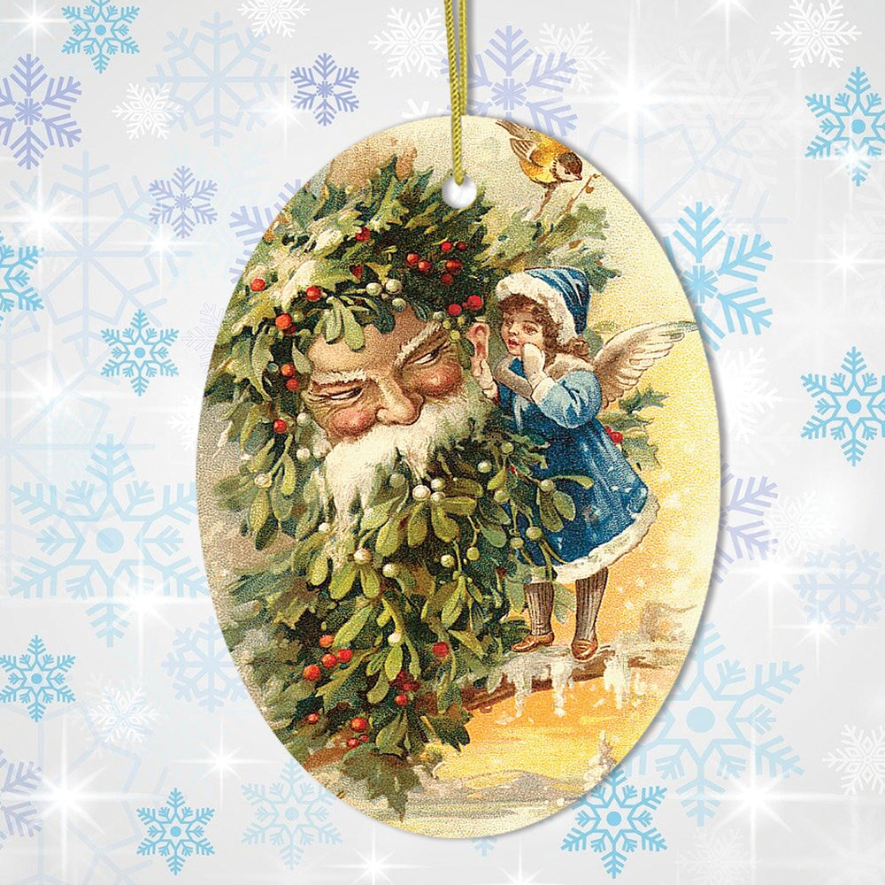 Father Santa Victorian Style Ceramic Christmas Ornament Bundle
