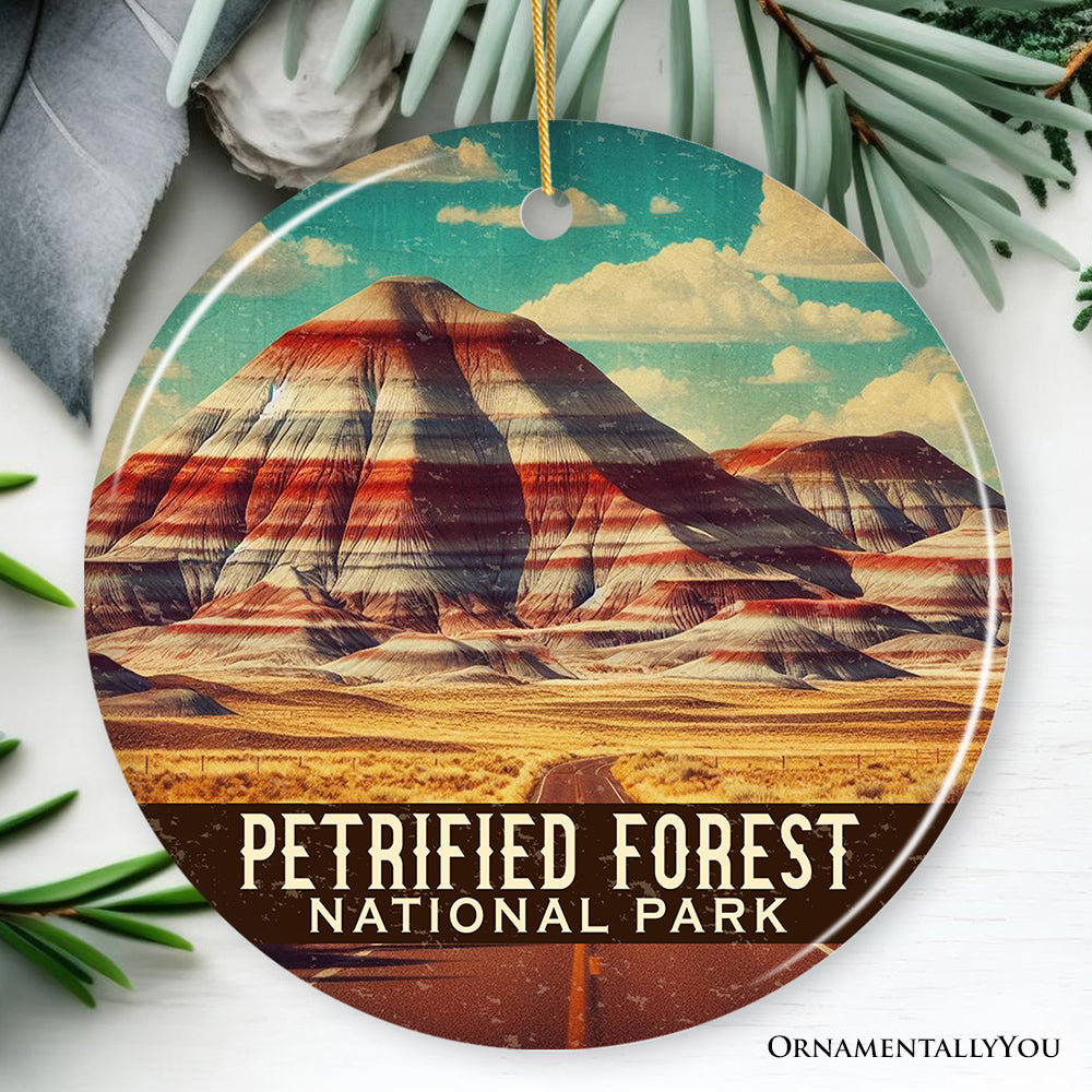 Petrified Forest National Park Ornament, Arizona Painted Desert Badlands Christmas Keepsake and Travel Souvenir