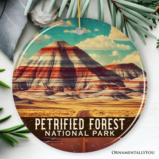 Petrified Forest National Park Ornament, Arizona Painted Desert Badlands Christmas Keepsake and Travel Souvenir