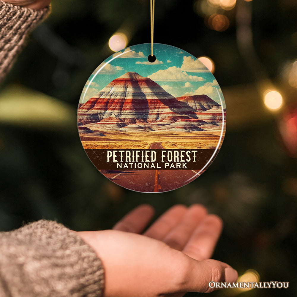 Petrified Forest National Park Ornament, Arizona Painted Desert Badlands Christmas Keepsake and Travel Souvenir