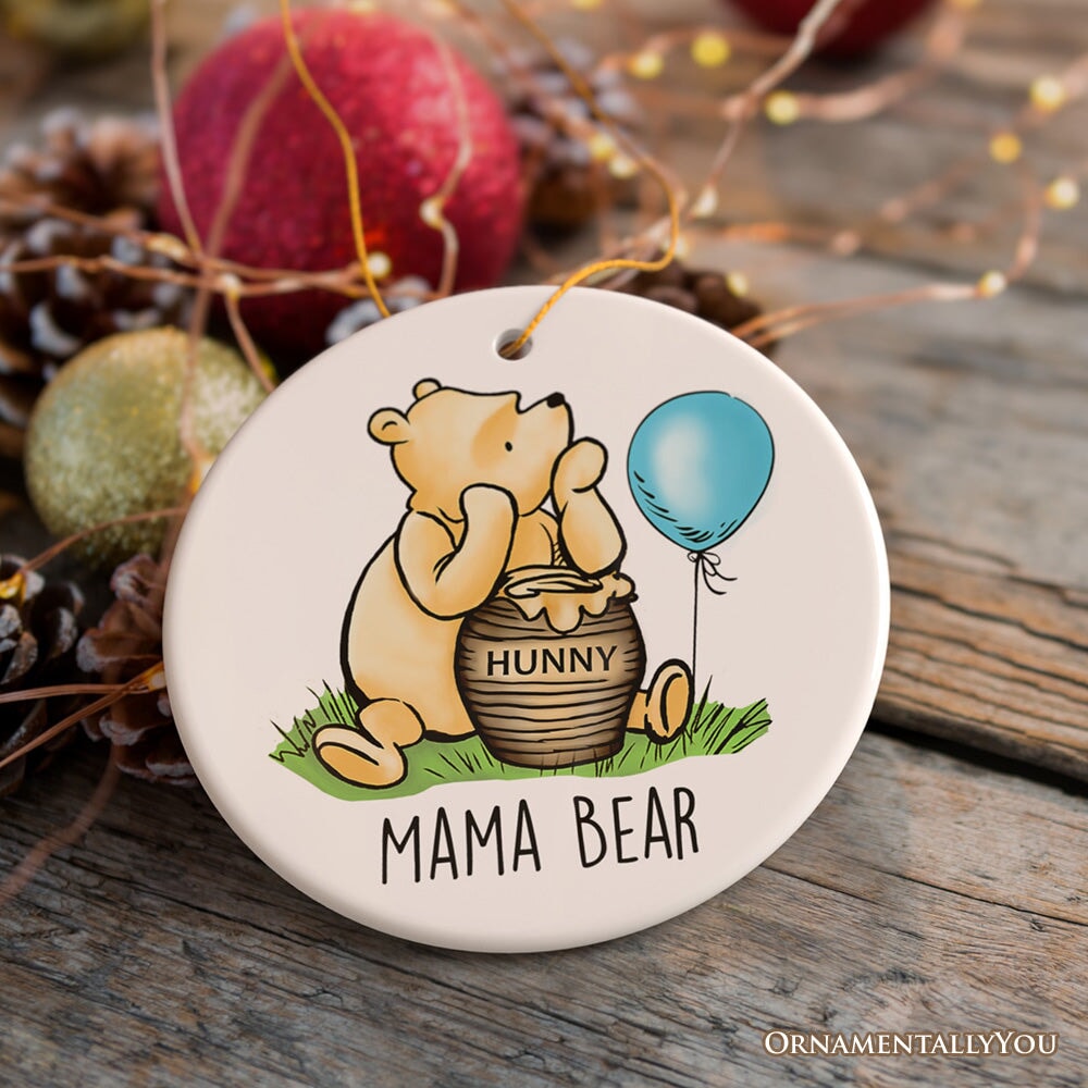 Charming Mama Winnie-the-Pooh Ornament, 1926 A.A. Milne For Mother's Days Gift and Tree Decor