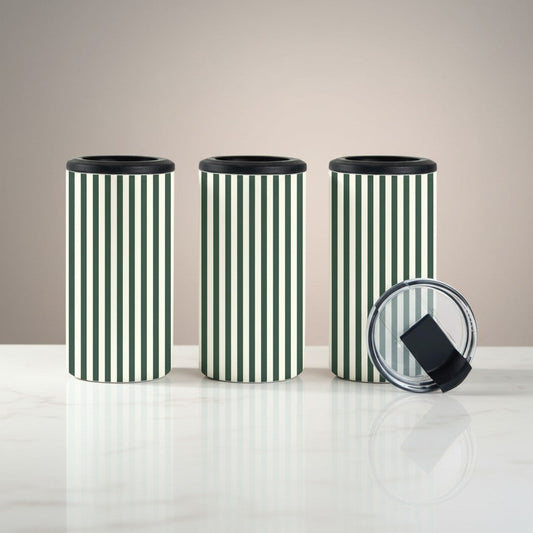 4-in-1 Forest Green Pinstripe Tumbler