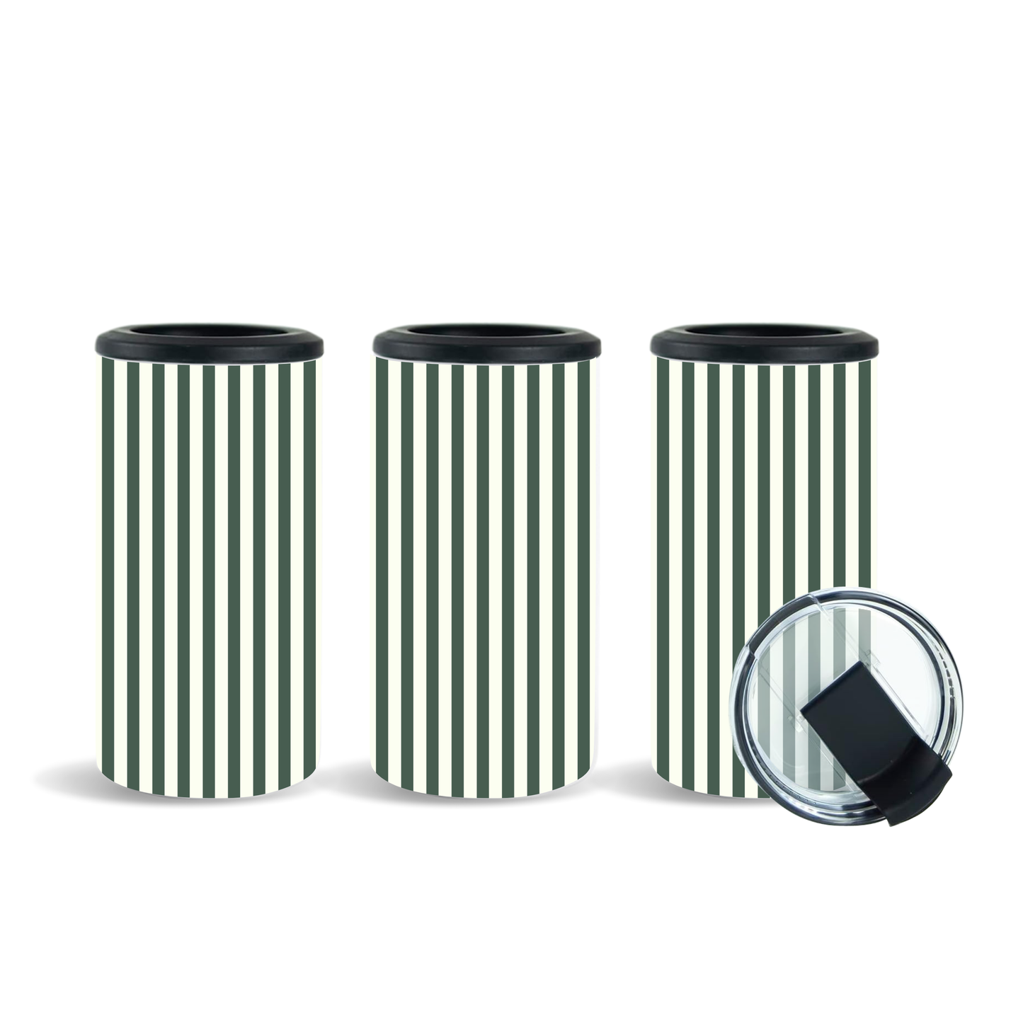 4-in-1 Forest Green Pinstripe Tumbler