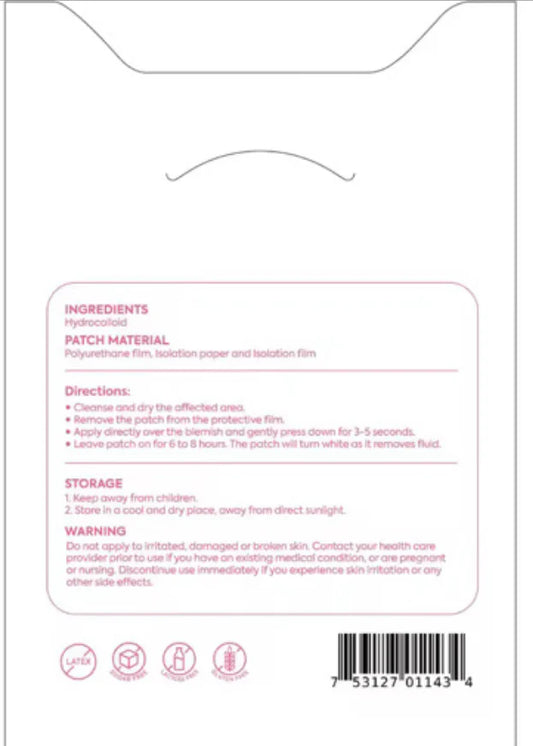 Patch Stash 12mm SPOTLESS Hydrocolloid Pimple Patches – 36 Count, Invisible & Fast-Acting Acne Spot Treatment