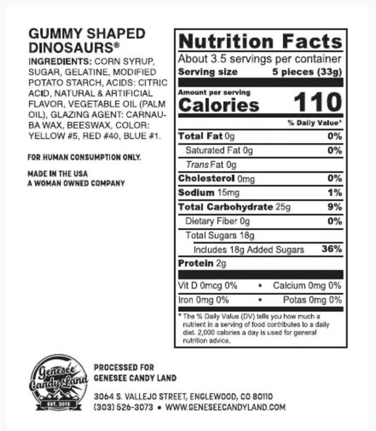 Dinosaur Chunks (Gummi Shaped Dinosaurs)