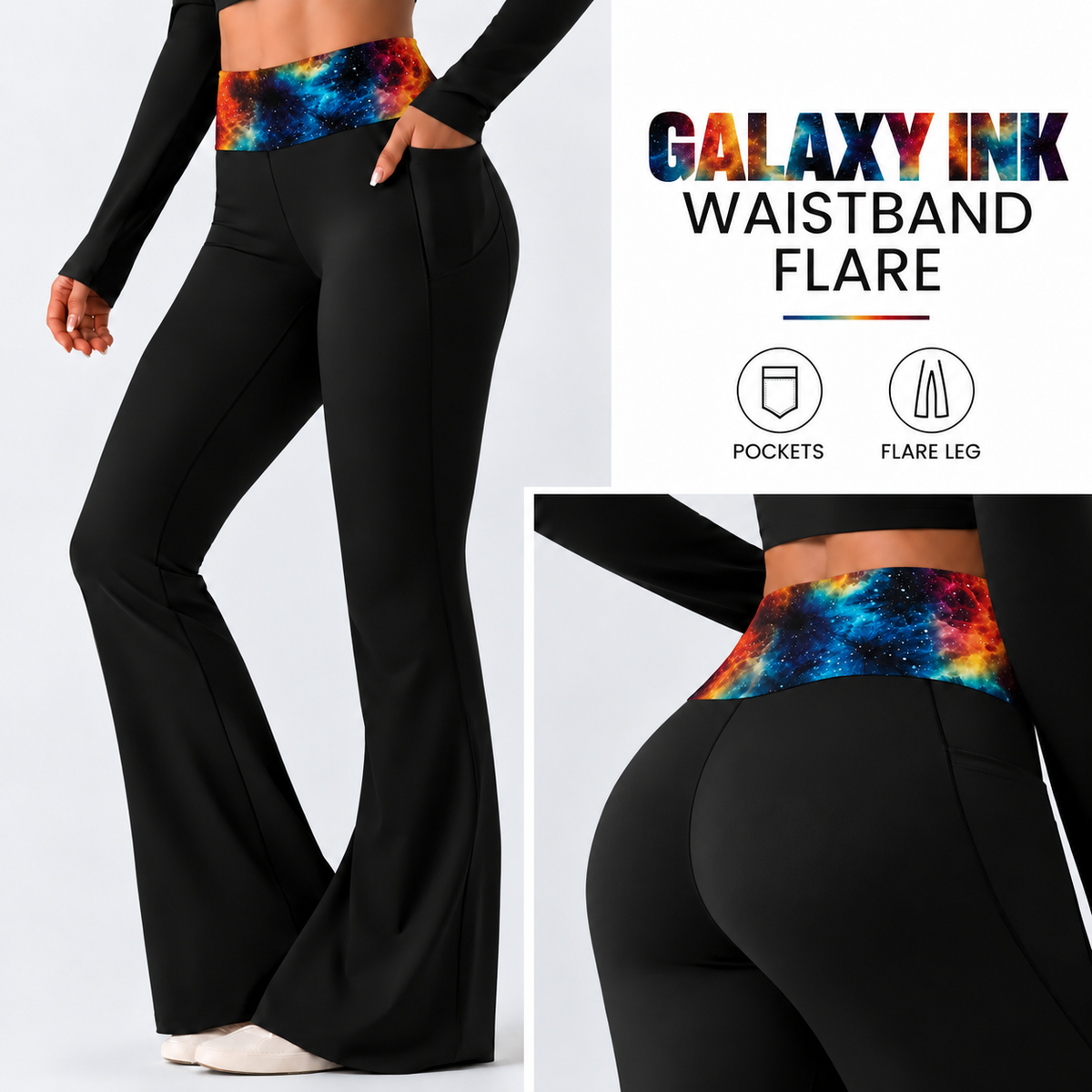 GALAXY INK-PATTERN WAIST FLARE-PREORDER CLOSING 10/7 , ETA LATE DEC.