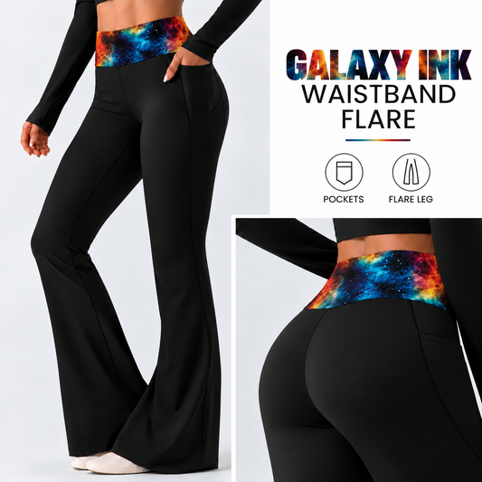 GALAXY INK-PATTERN WAIST FLARE-PREORDER CLOSING 10/7 , ETA LATE DEC.