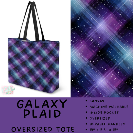 Batch #495 - Travel Collection - Closes 2/23 - ETA late April - Galaxy Plaid Oversized Totes