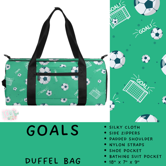 Batch #495 - Travel Collection - Closes 2/23 - ETA late April - Goals Duffel Bag