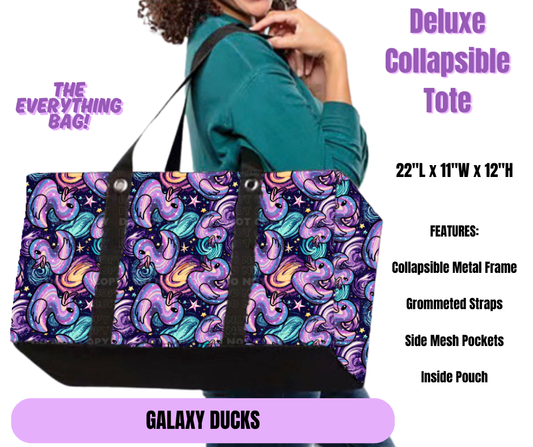 Preorder! Closes 5/19. ETA August. Galaxy Ducks Collapsible Tote
