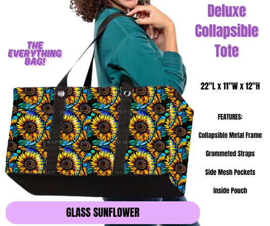 Preorder! Closes 5/19. ETA August. Glass Sunflower Collapsible Tote