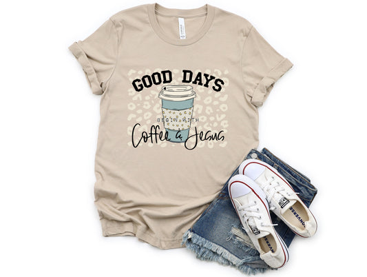 Good Days Begin with Coffee & Jesus Graphic Tee