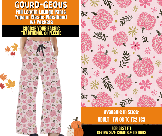 Preorder! Closes 7/16. ETA Oct. Gourd-geous Lounge Pants Choose Fleece or Traditional