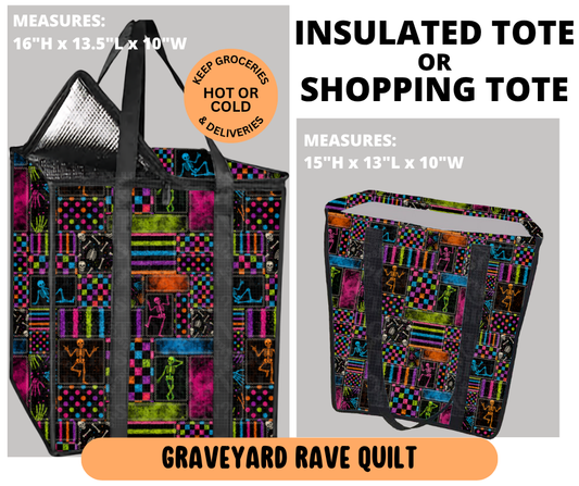 Preorder! Closes 6/29. ETA Sept. Graveyard Rave Shopping & Insulated Tote