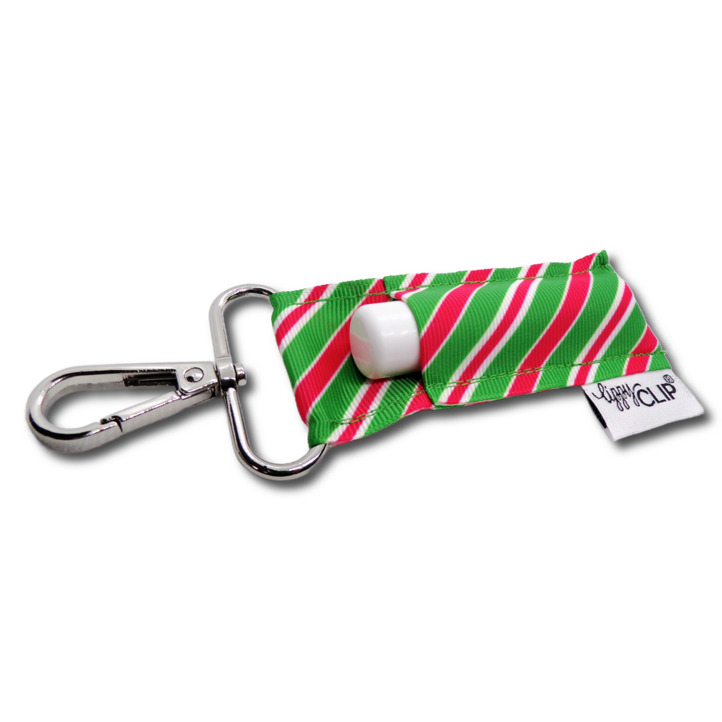 Green and Fuchsia Stripe LippyClip® - Economy Hardware + No Packaging