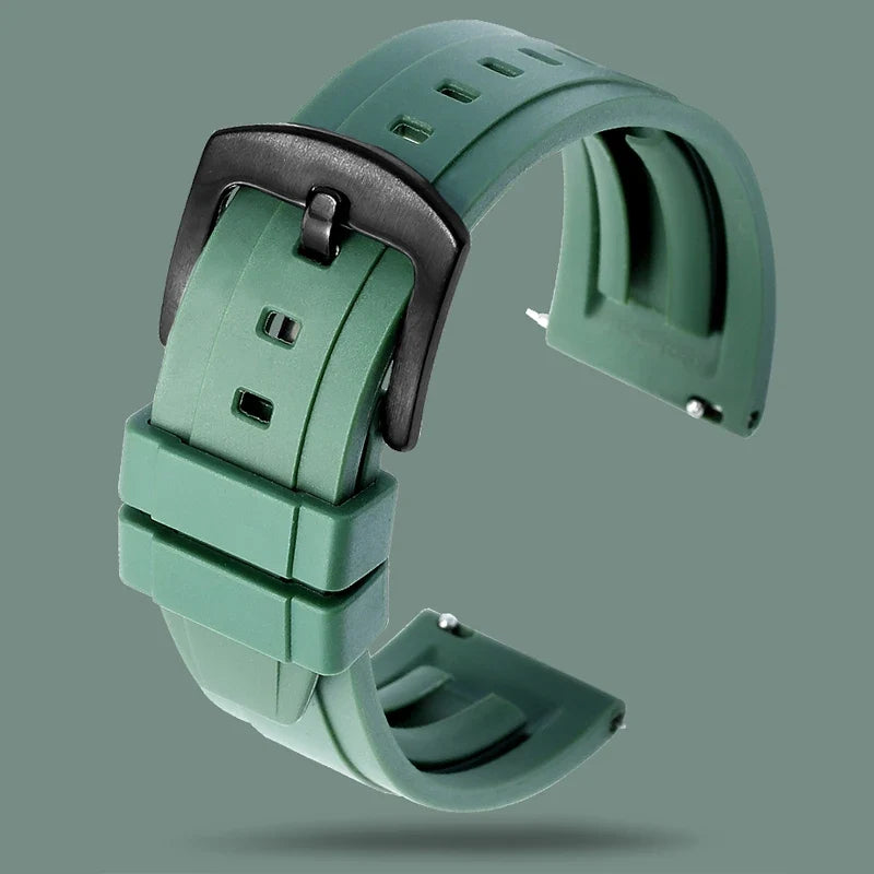 Samsung Galaxy Watch 7, 6, 5, 4 & FE Grooved FKM Rubber Band