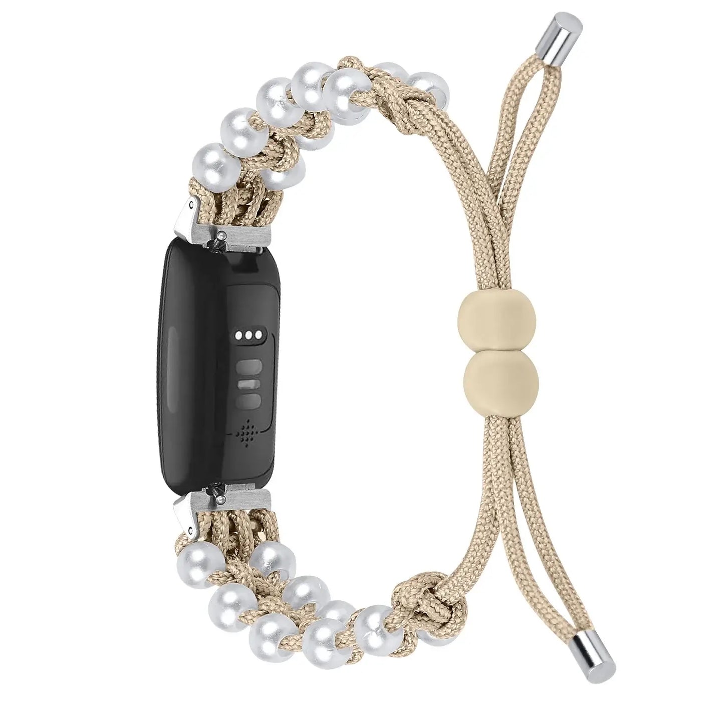 Fitbit Inspire 3, 2, 1, HR Braided Bead Band - Stylish Strap