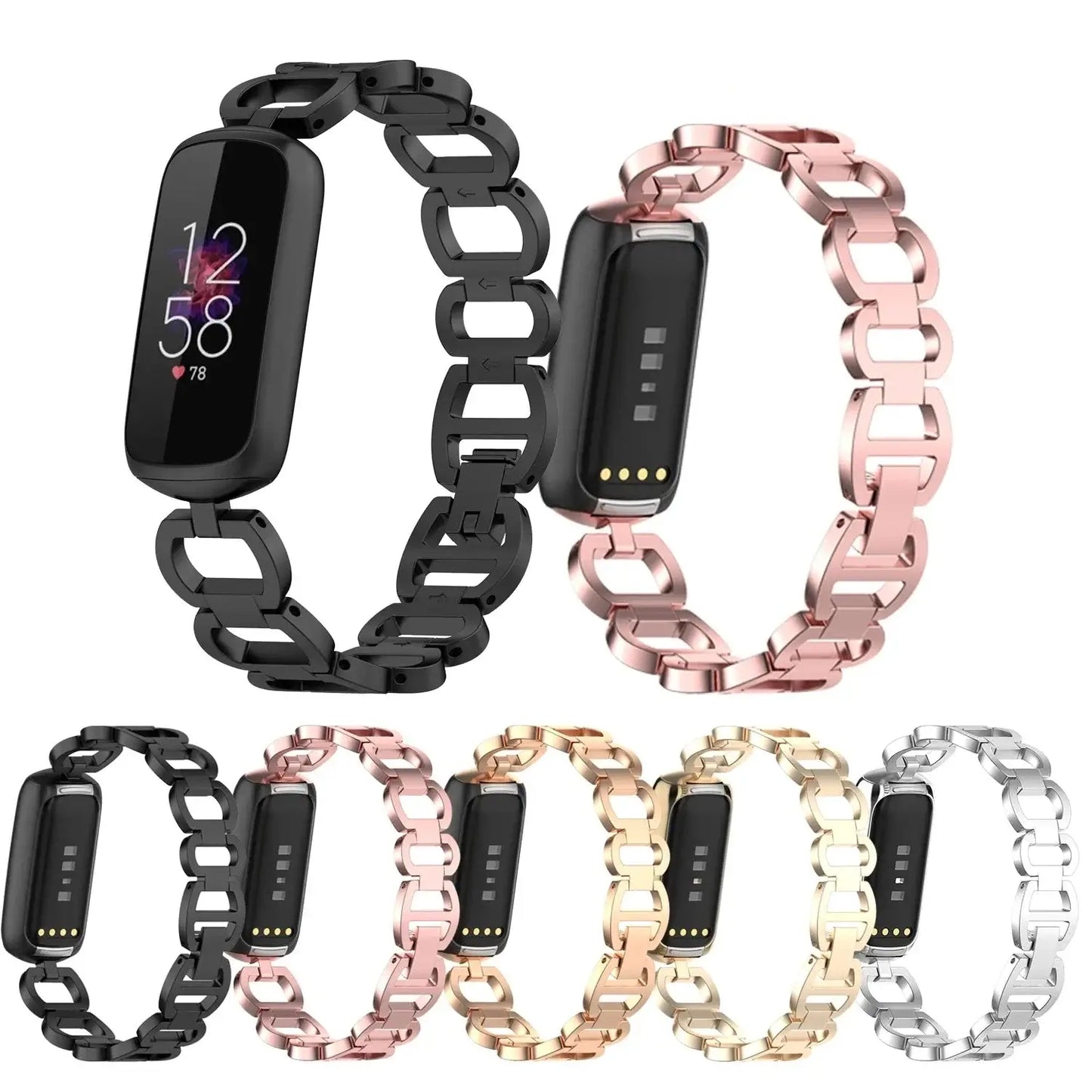 Stainless Steel Fitbit Luxe Band - Sleek Premium Design