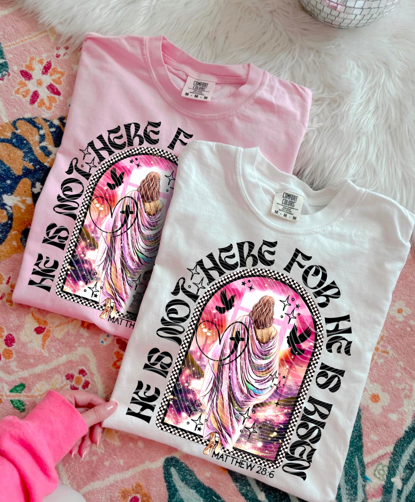 HE IS NOT HERE FOR HE IS RISEN TEE