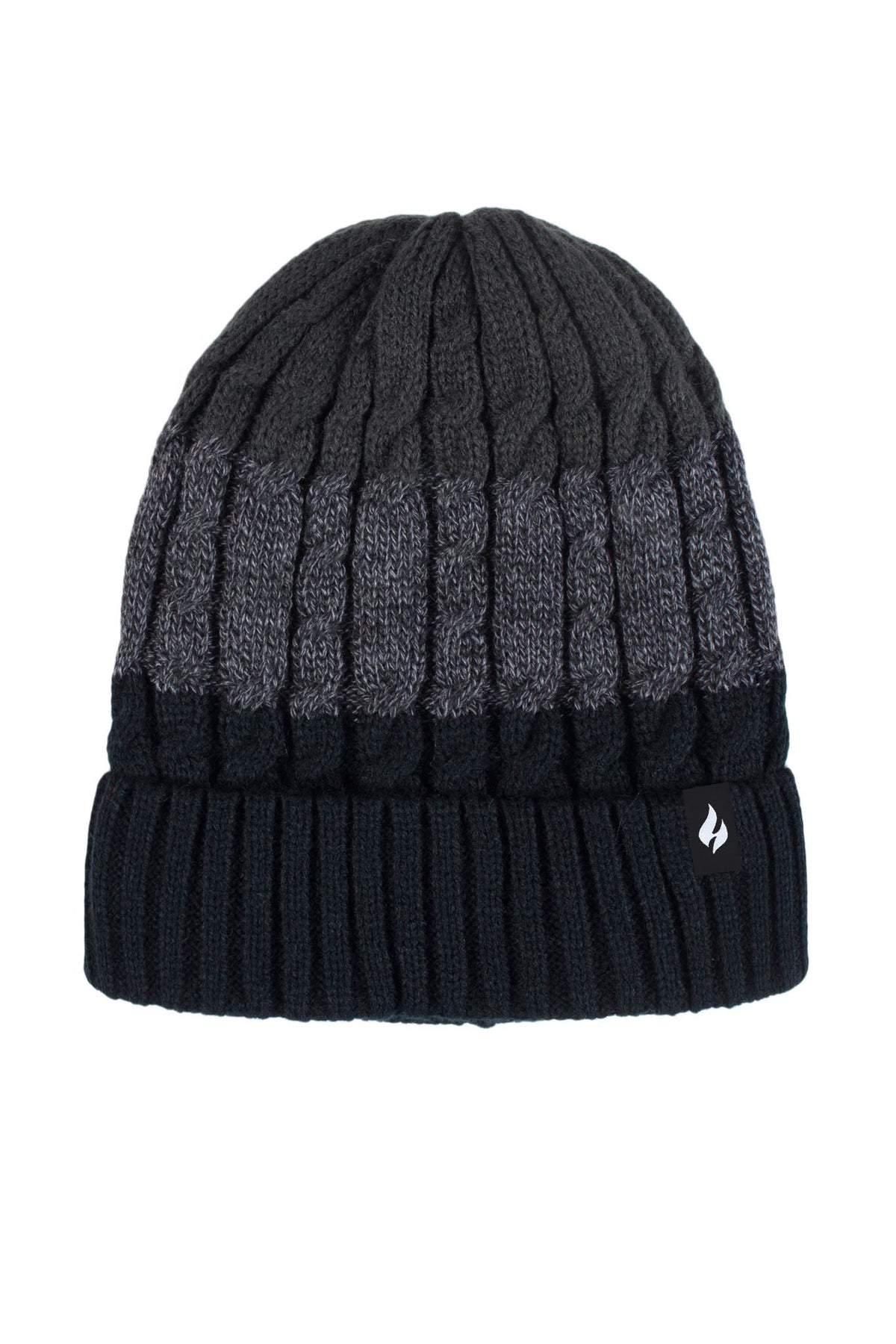 Men's Mavis Three-Tone Cable Knit Roll Up Hat