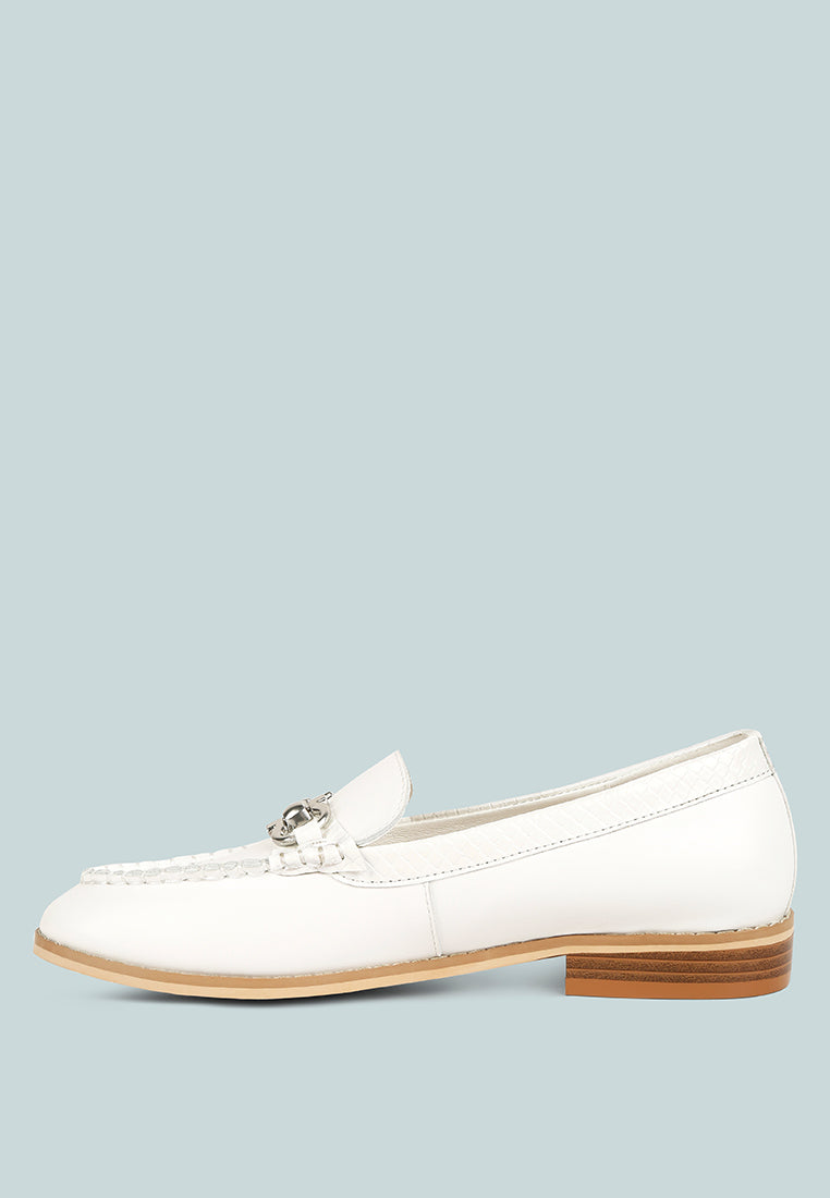 Holda Horsebit Embelished Loafers With Stitch Detail