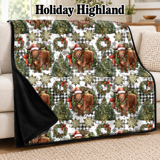Holiday Highland-Soft Throw Blanket 14 Run- (PREORDER CLOSES 9/28, ETA DECEMBER)
