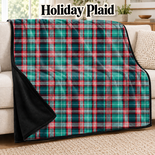Holiday Plaid-Soft Throw Blanket 14 Run- (PREORDER CLOSES 9/28, ETA DECEMBER)