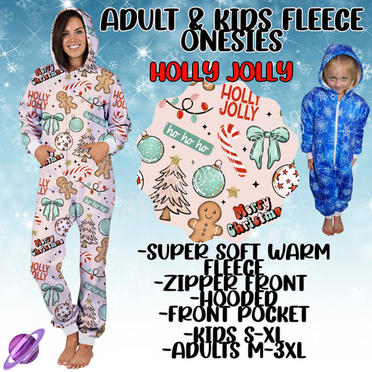 HOLLY JOLLY - ADULT & KIDS FLEECE ONESIES CLOSING 9/28