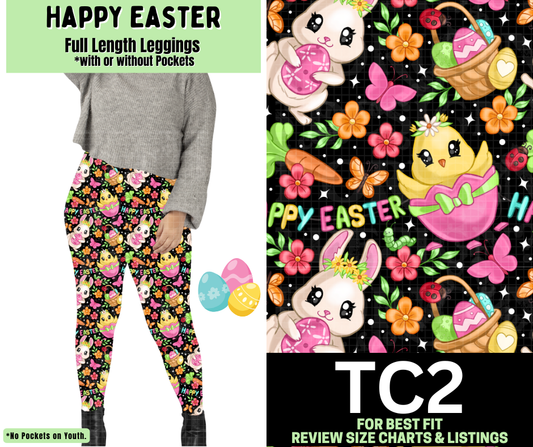 Happy Easter Full Length Leggings w/ Pockets