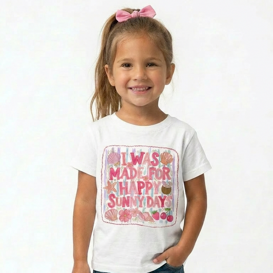 I Was Made For Happy Sunny Days Youth & Toddler Graphic Tshirt