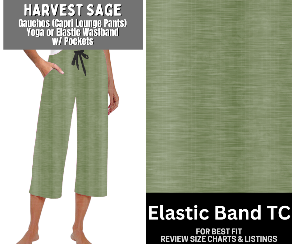 Harvest Sage Capri Gauchos