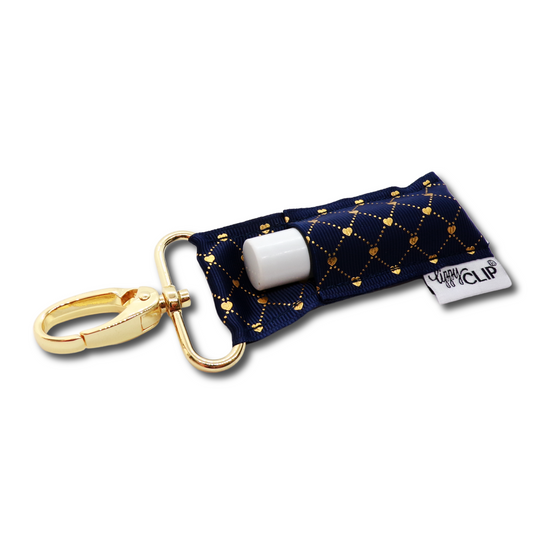 Gold Lattice on Navy LippyClip®