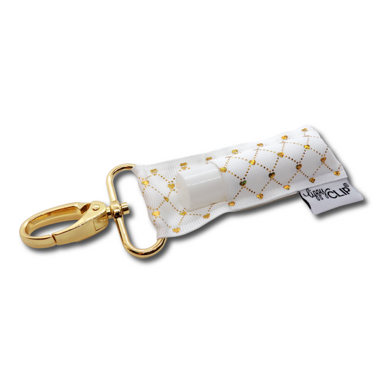 Gold Lattice on White LippyClip®