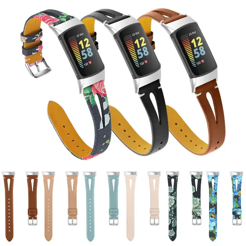 Fitbit Charge 5 6 Leather Band - Stylish Durable Accessory