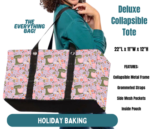 Preorder! Closes 8/13. ETA Nov. Holiday Baking Collapsible Tote