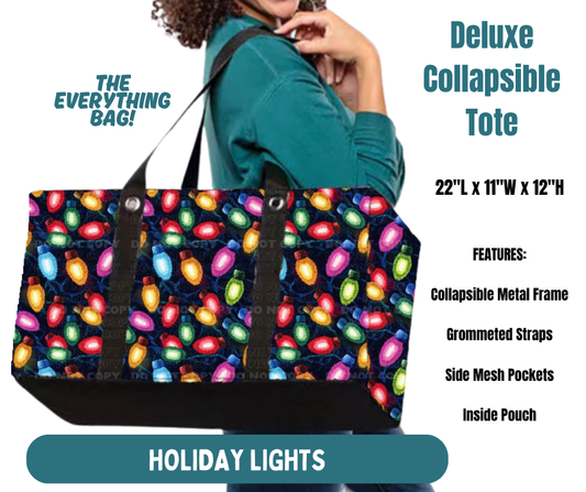 Preorder! Closes 8/13. ETA Nov. Holiday Lights Collapsible Tote