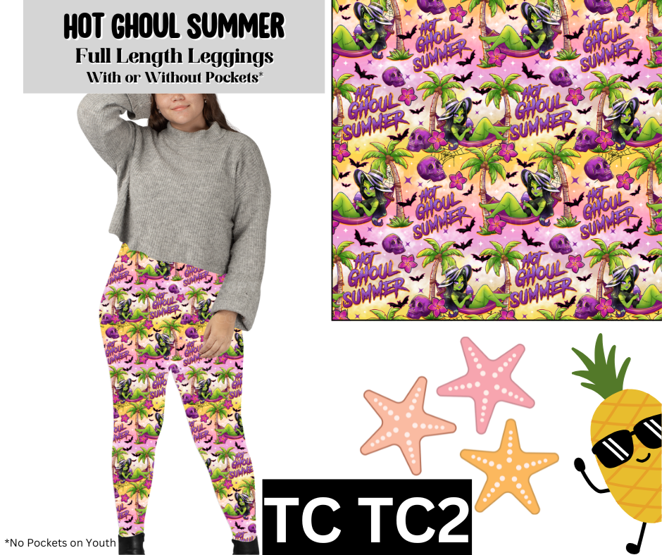 Hot Ghoul Summer Full Length Leggings w/ Pockets