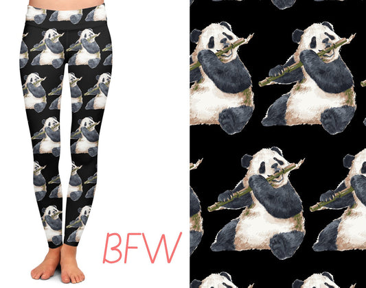 Panda love leggings with pockets