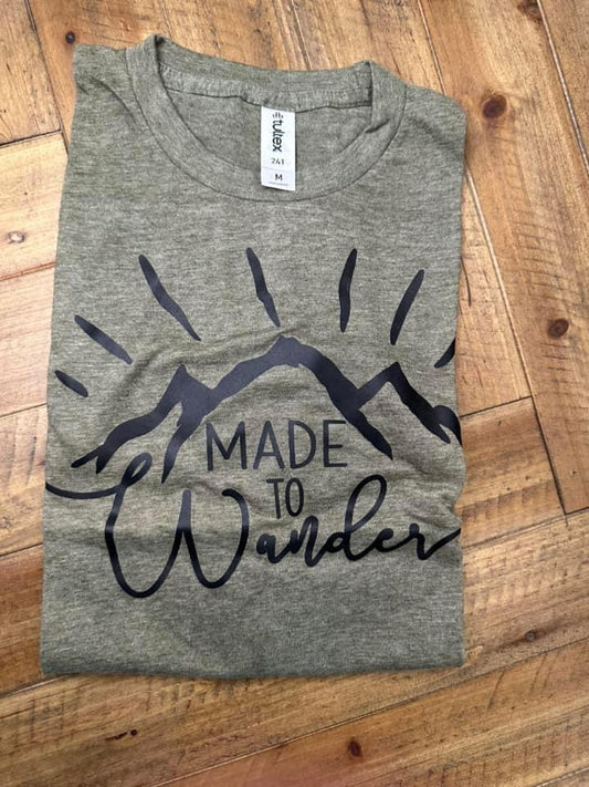 Made To Wander - Screen Print Transfer - Graphic Tee (sz M)