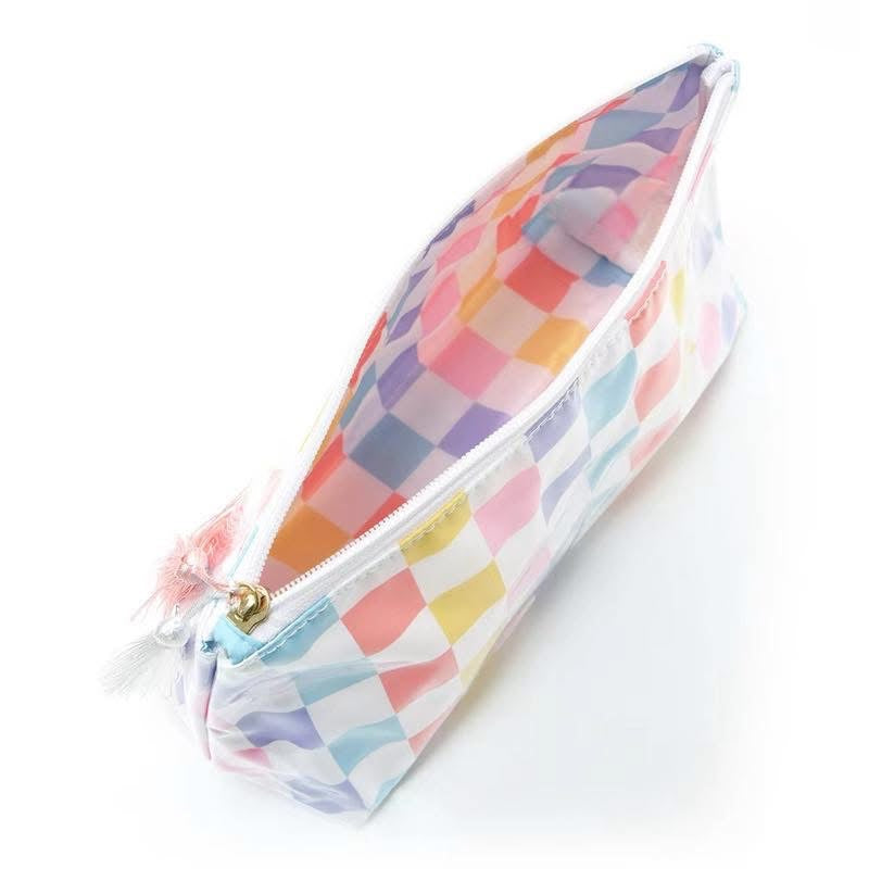 Waterproof Striped or Checkered Pouch Bag